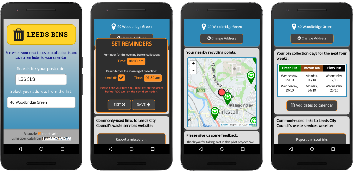 Leeds Bins Open Innovations Bins Apps